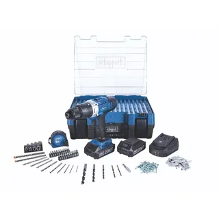 SCHEPPACH DTB-20ProS 20V Cordless Hammer Drill Driver with 2x 2.0Ah Batteries, Charger and Accessory Case