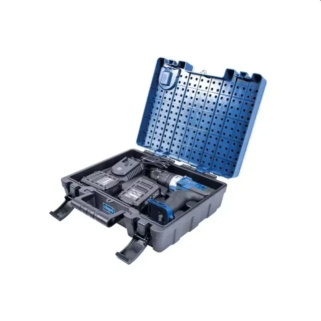 SCHEPPACH DTB-20ProS 20V Cordless Hammer Drill Driver with 2x 2.0Ah Batteries, Charger and Accessory Case