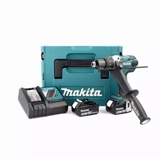 Perceuse-visseuse percussion Makita DHP458RTJ 18V 5Ah 2 batteries coffret MakPac