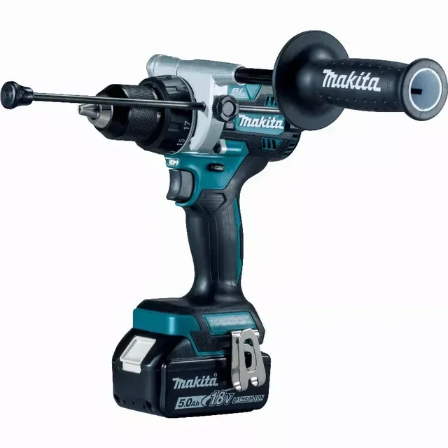 Perceuse visseuse à percussion MAKITA DHP486RTJ 18V 130Nm avec 2 batteries 5Ah