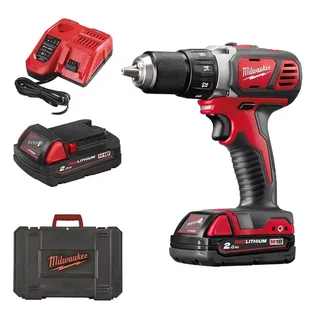 Milwaukee M18 BDD-202C 18V Cordless Drill Driver with 2x 2.0Ah Batteries and Case