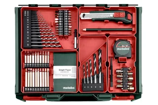 Perceuse-visseuse sans fil METABO 18V BS18 avec 2 batteries 2Ah, chargeur et coffret 74 accessoires