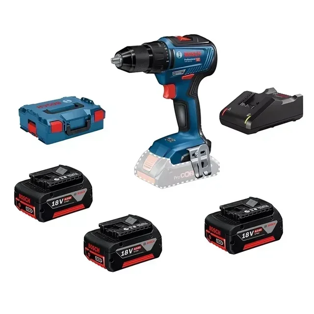 Perceuse-visseuse Bosch GSR 18V-55 18V 3 batteries 4Ah coffret L-BOXX