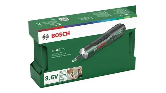 Visseuse sans fil Bosch PushDrive 3,6V avec coffret 25 embouts et chargeur USB