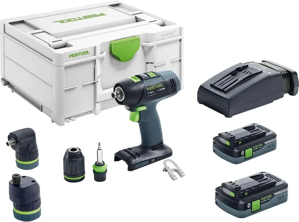 Perceuse-visseuse FESTOOL T 18+3 HPC 4.0 I-Set 18V avec 2 batteries et Systainer