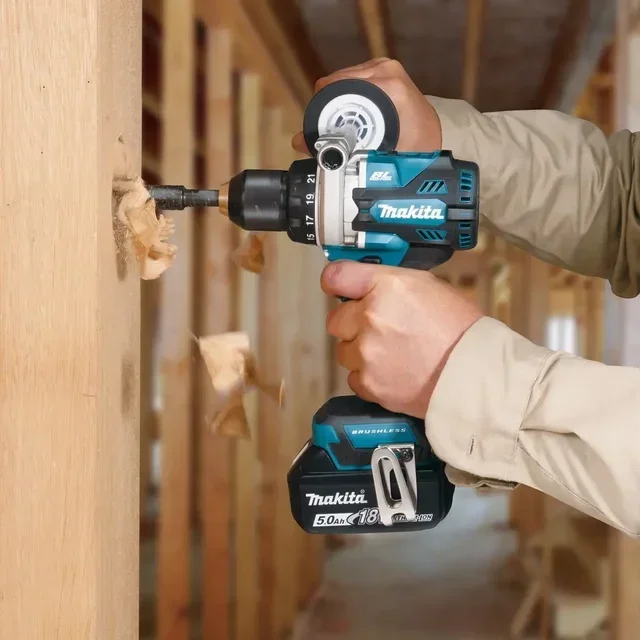 Perceuse-visseuse Makita 18V 5Ah brushless coffret MAKPAC DDF492RTJ