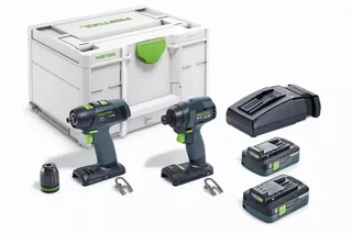 Perceuse-visseuse sans fil Festool TID 18 HPC 4.0 I-Set T18 coffret 2 batteries 4Ah