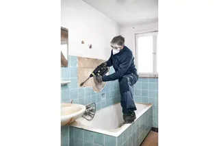 Perforateur-burineur sans fil FESTOOL KHC 18 5,0 EBI-Plus avec 2 batteries 18V 5.0Ah, chargeur rapide TCL 6, mandrins SDS-Plus et serrage rapide, poignée anti-vibration, butée de profondeur, Systainer³ SYS3 L 187 - Réf. 577448