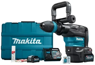 Martillo perforador SDS+ MAKITA HR005GM202 40V XGT con 2 baterías 4Ah en maletín MakPac