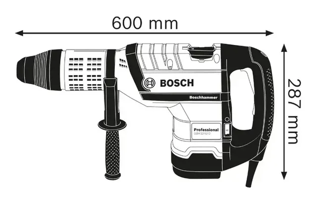 Perforateur SDS-Max GBH 12-52 D Bosch Professional 19J 52mm béton