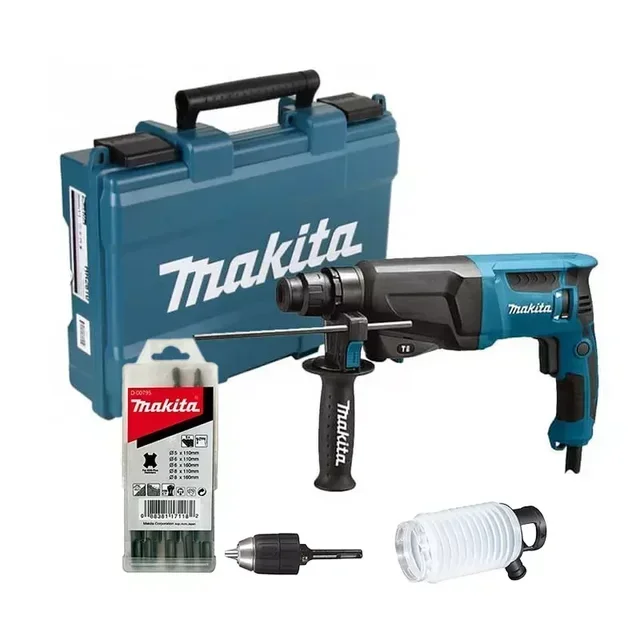 Martillo Perforador SDS-Plus MAKITA HR2600X9 800W maletín 5 brocas hormigón