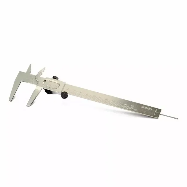 Pied coulissant 150mm molette réglage 1/10 bec intérieur mesure précise