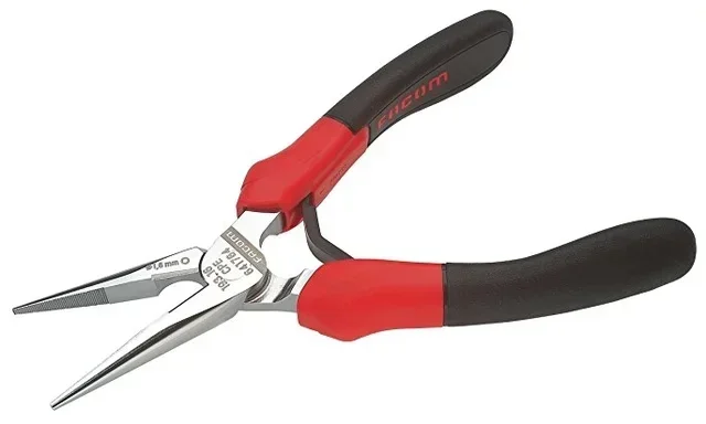 Pinza a becchi mezzi tondi corti FACOM 193A.16CPE 160 mm con tagliafilo laterale