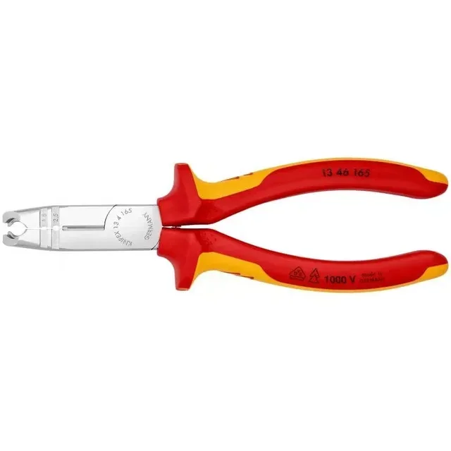 Pinza spelacavi isolata 1000V KNIPEX 13 46 165 - Ø13mm accesso difficile