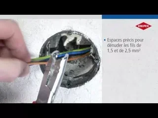 Pinza spelacavi isolata 1000V KNIPEX 13 46 165 - Ø13mm accesso difficile