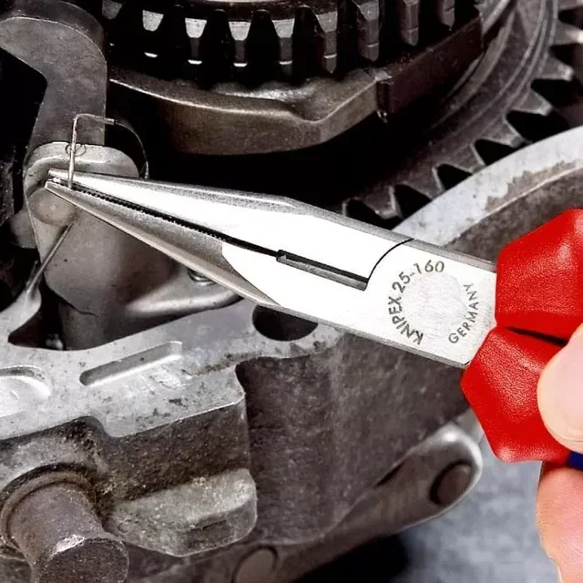 Pinze semitonde KNIPEX 160 mm con tagliente - 25 02 160