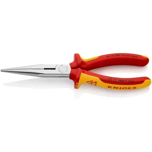 Pinza mezzotonda KNIPEX 200 mm becco di cicogna isolamento 1000V 26 16 200