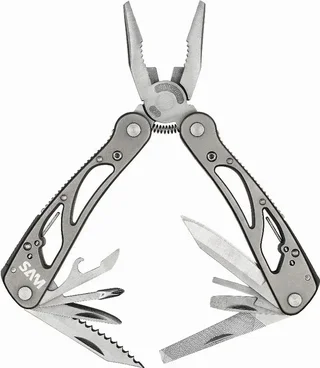 SAM OUTILLAGE 374 Multi-Tool Pliers - 11 Tools in 1 - Stainless Steel Multifunctional Pocket Tool