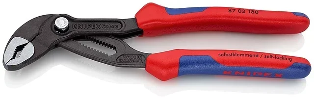 KNIPEX Cobra Water Pump Pliers 180 mm - 18 Self-Locking Positions