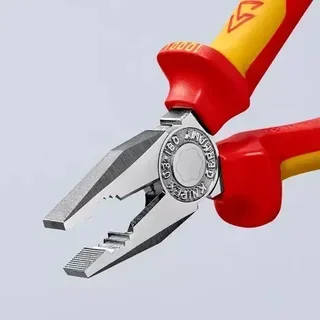 Pinza Universale Knipex 180mm Impugnatura Bimateriale 1000V VDE con Taglio ad Induzione Temprato