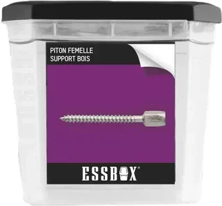 Piton femelle ESSBOX SCELL-IT support bois Ø6x60mm M6x100mm - Lot 50