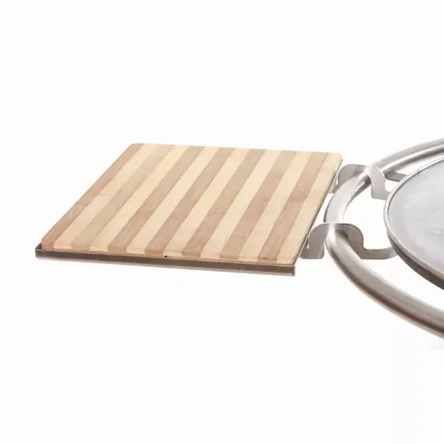 Planche à découper bambou support inox brasero Le Churrasco SUPDI