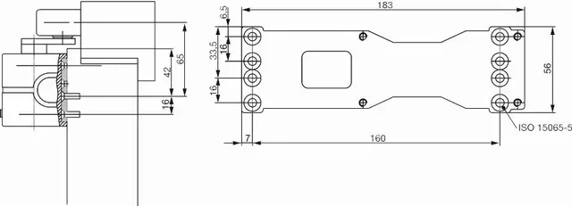 Plaque de montage A120 VACHETTE pour ferme-porte DC300 acier galvanisé