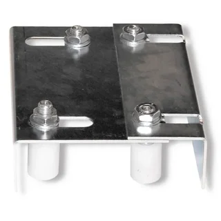 AVL Schiebetor Führungsplatte 220x55 mm verstellbar verzinkter Stahl 4 Rollen