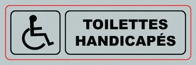 Plaque signalétique toilettes handicapés VISO S34 170x50mm
