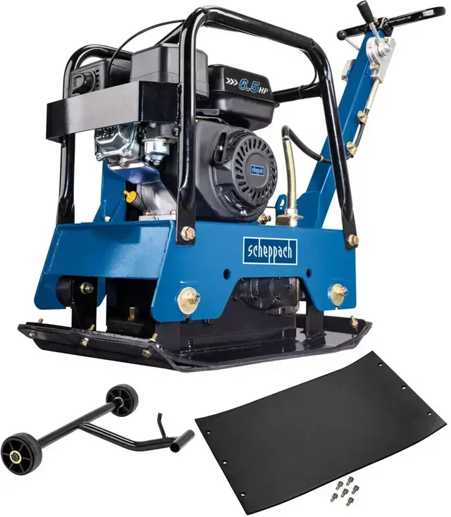 Plaque vibrante thermique Scheppach HP2500S 6,5 CV compactage sol professionnel