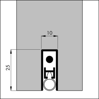 Zoccolino automatico in alluminio ELLEN-MATIC2 ELTON 103 cm tenuta porta