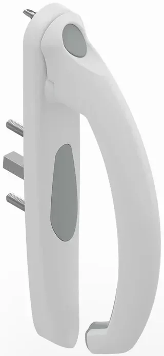 Poignée de porte intérieure 20° DS5530 blanc croisée axe 28-38 mm
