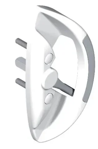 Poignée tirage butée centrale 5564 La Croisée DS blanc profil 32/42 mm