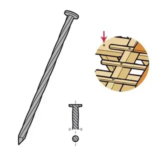 Twisted bright steel nail 2.85x60mm DIMOS 5kg box