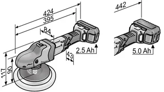 Rotationspolierer FLEX PE 150 18.0-EC kabellos 18V 5.0Ah