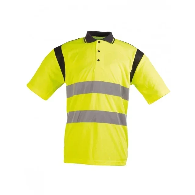 Polo haute visibilité SINGER Paulo orange fluo manches courtes bandes réfléchissantes