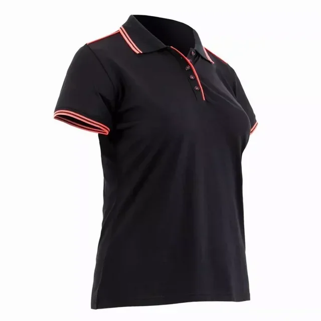 Damen Poloshirt LMA-92 Kurzarm Neonkragen Sportliche Eleganz