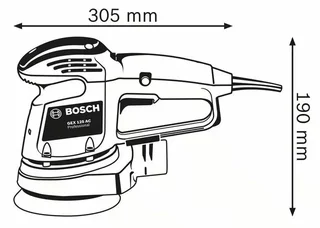Lijadora excéntrica Bosch GEX 34-125 125mm profesional variador electrónico de velocidad