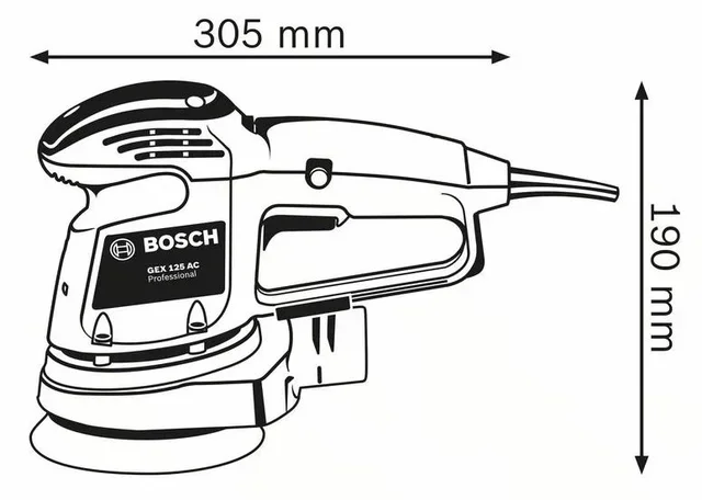 Bosch GEX 34-125 Exzenterschleifer 125mm Profi Elektronische Drehzahlregelung Schleifmaschine