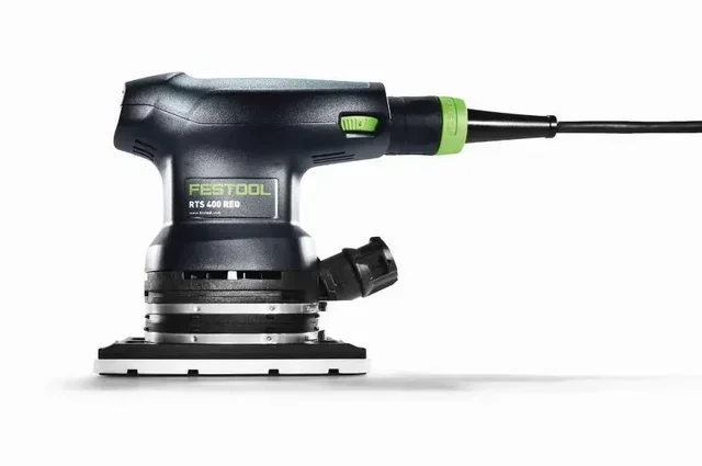 FESTOOL RTS 400 REQ-Plus 576057 Orbital Sander - Compact 1.2kg Tool for Precise Wood and Lacquer Sanding