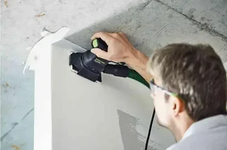 FESTOOL RTS 400 REQ-Plus 576057 Orbital Sander - Compact 1.2kg Tool for Precise Wood and Lacquer Sanding