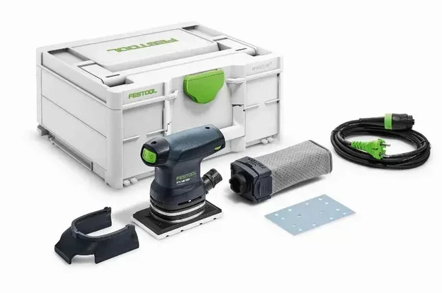 FESTOOL RTS 400 REQ-Plus 576057 Schwingschleifer - Kompaktes 1,2 kg Werkzeug für präzises Holz- und Lack-Schleifen