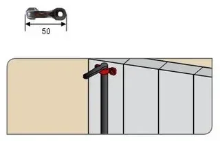 Ponte a vite cataforesi TORBEL 740084 per persiana espagnolette