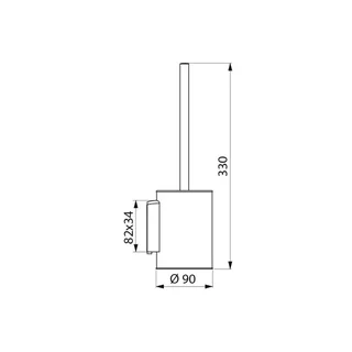Portaescobillas WC mural DELABIE acero inoxidable pulido antirrobo 4048P