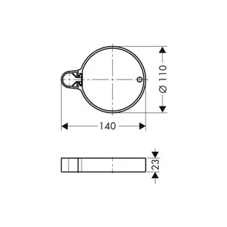 Porte-Savon Mural Casetta'C pour barre de douche 18-25mm amovible