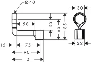 Support mural Porter'Renochromé 28335000 pour flexible douche