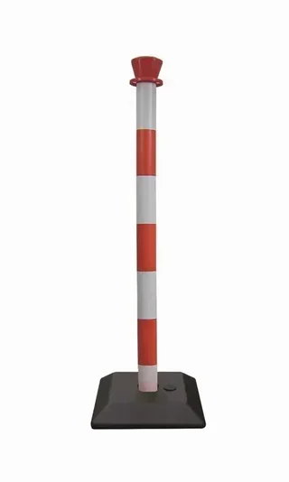 Poteau signalisation VISO PVC base lestée bandes réfléchissantes Ø50mm 950mm