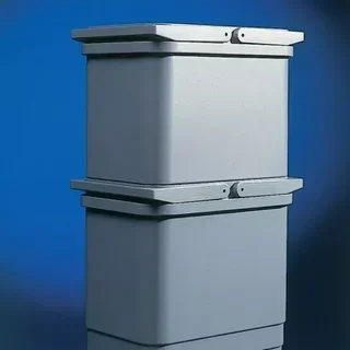 Poubelle cuisine Seaupour 5160 Gris 17L couvercle coulissant LMC