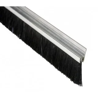 Profilé brosse bas de porte aluminium PBH 30 mm Duval 3 m noir