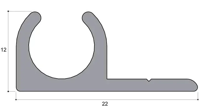 Profilo in Alluminio E 2mm Grezzo 2m Anodizzato Argento APD